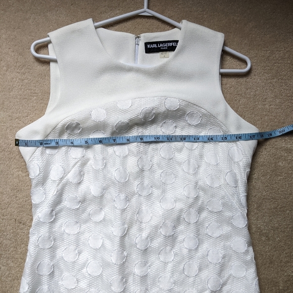 Karl Lagerfeld Paris White Sleeveless Dress size 4 - Picture 11 of 13